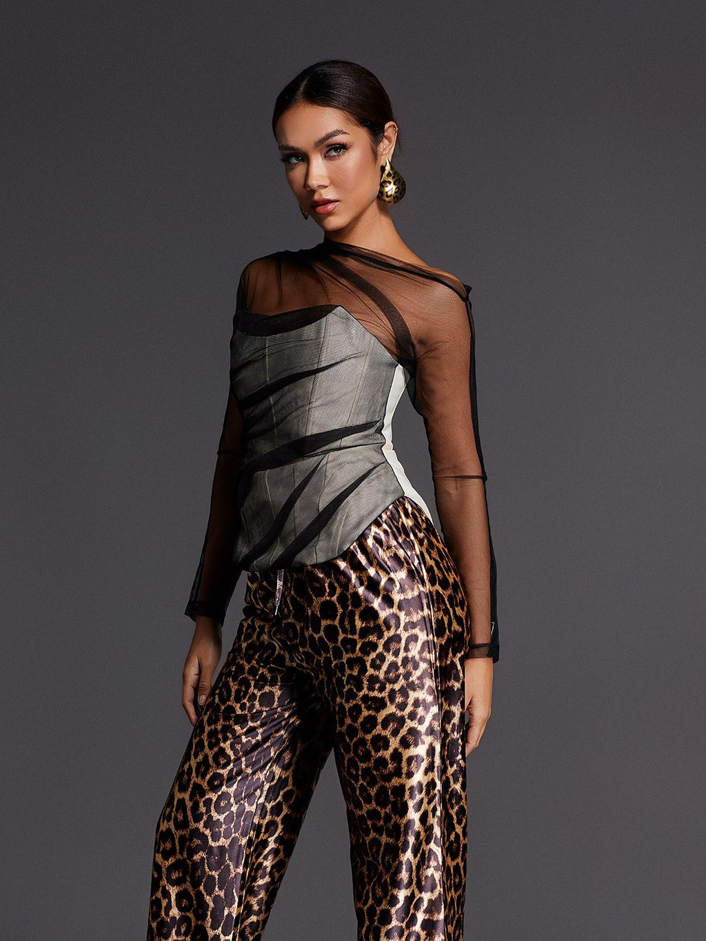 Admassu Corset Mesh Top