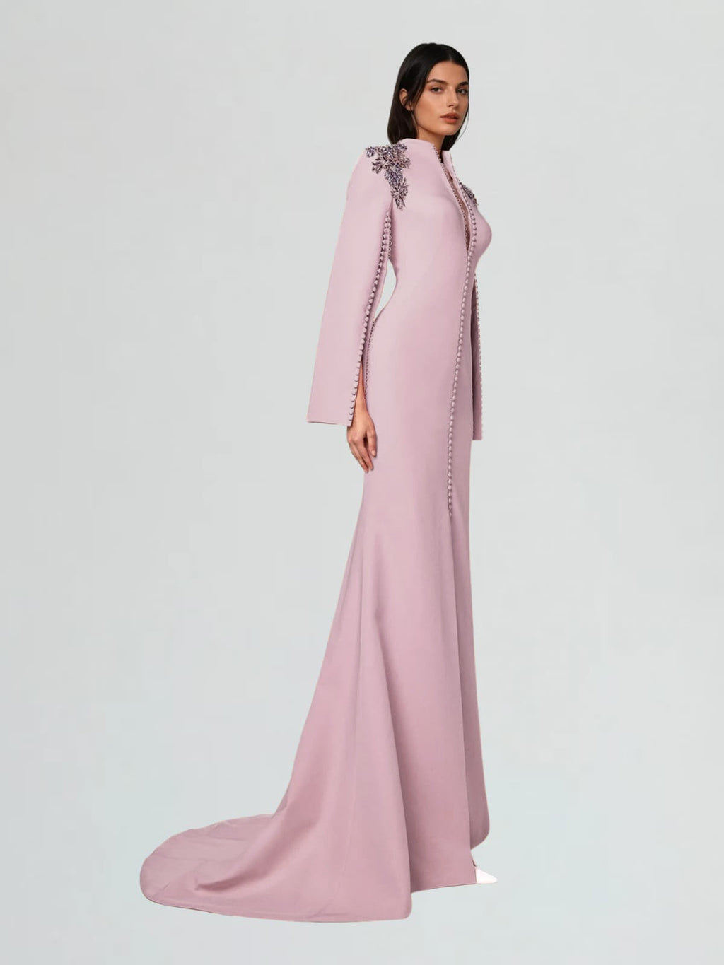 Aegir V Neck Split Maxi Dress