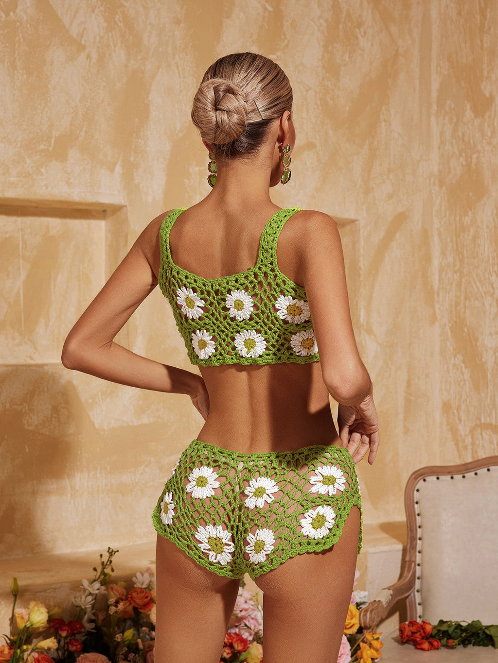 Aeltheris Spaghetti Floral Shorts Set