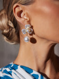 Agapios Flower Pearl Earrings