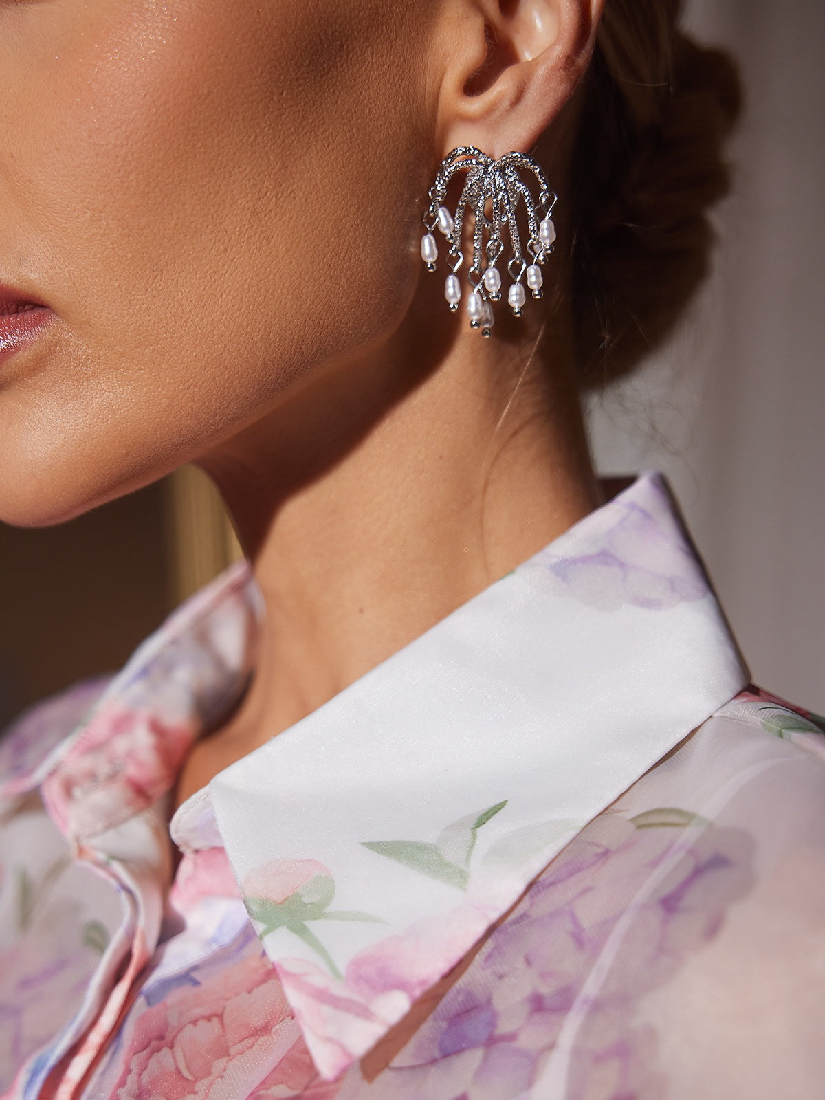 Aharon Firework Pearl Earrings