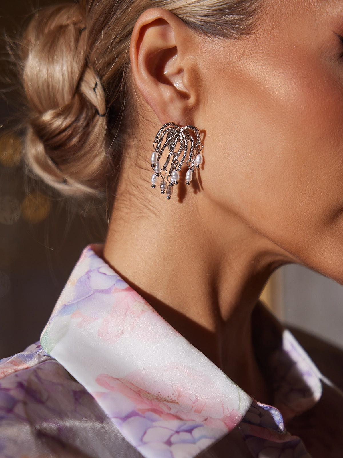 Aharon Firework Pearl Earrings