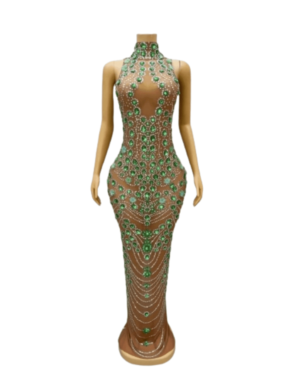 Ahava Rhinestone Embellished Maxi Dress