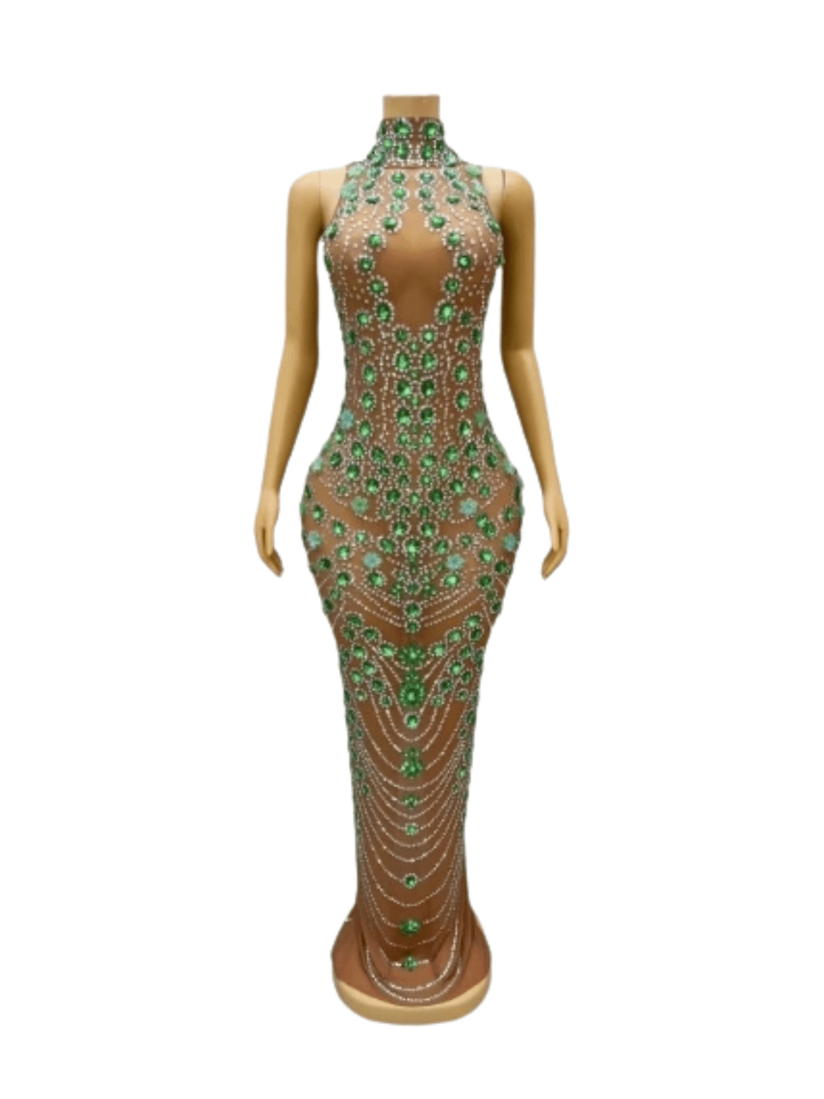 Ahava Rhinestone Embellished Maxi Dress