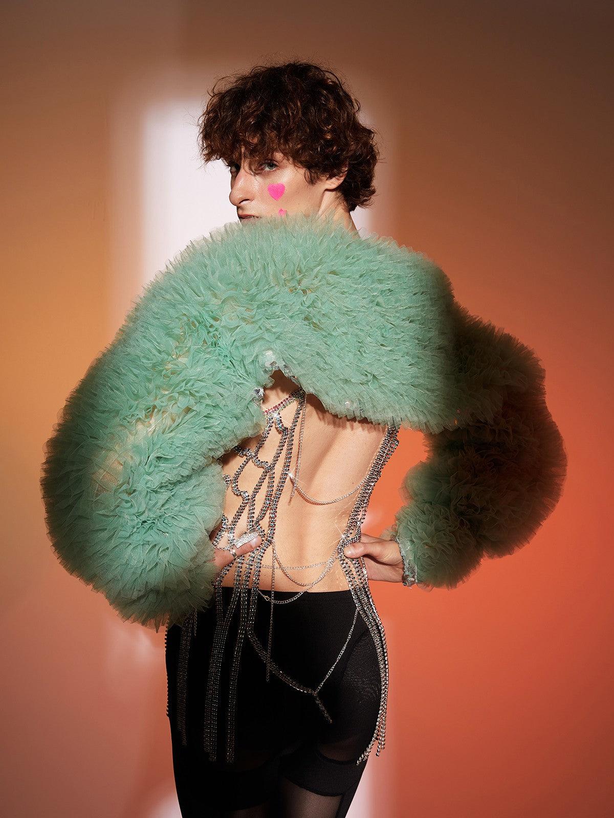 Aiden Spaghetti Crystal Fringe Top