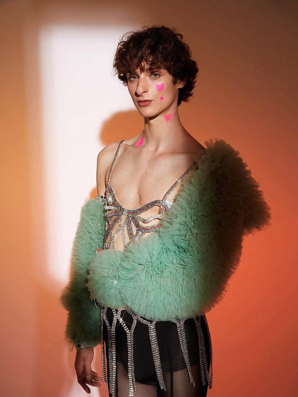 Aiden Spaghetti Crystal Fringe Top