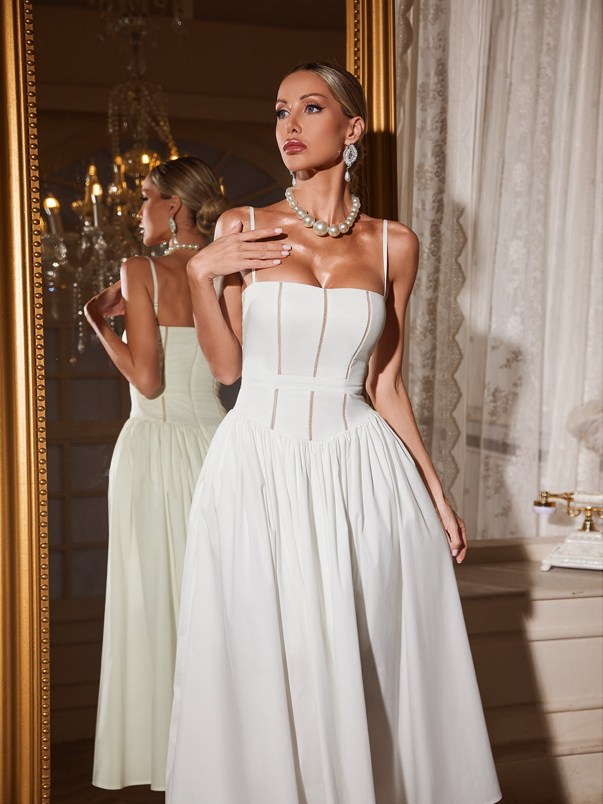 Akande Spaghetti Midi Dress