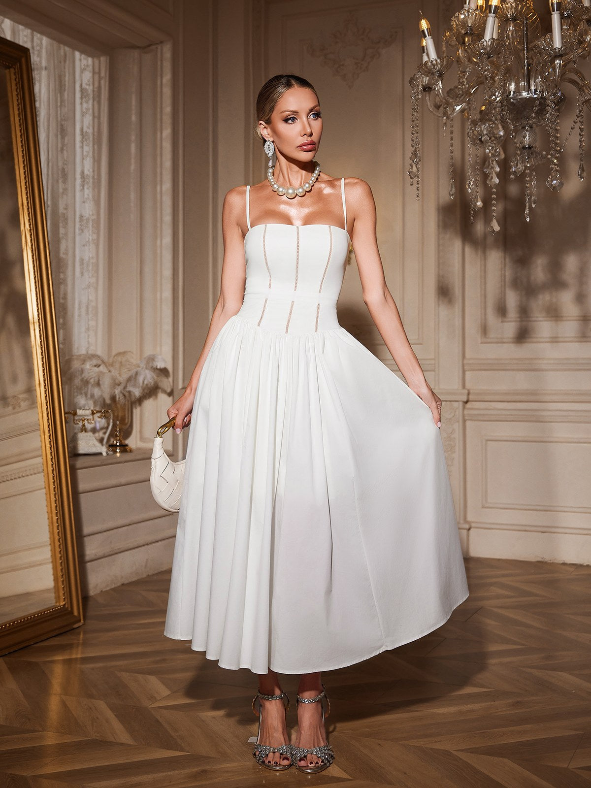 Akande Spaghetti Midi Dress