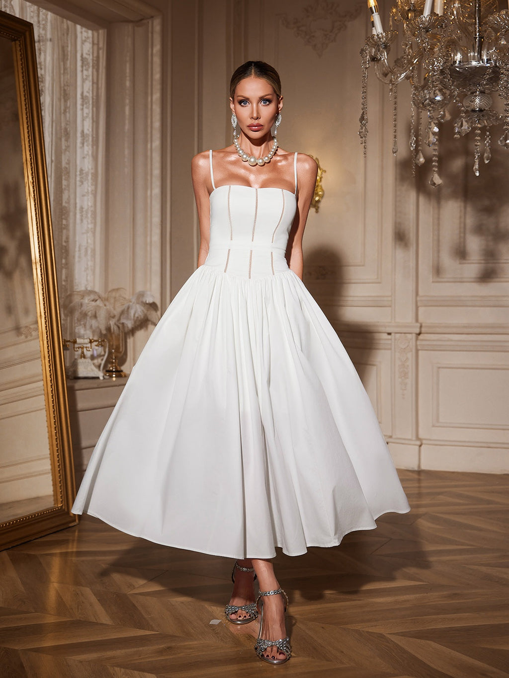 Akande Spaghetti Midi Dress