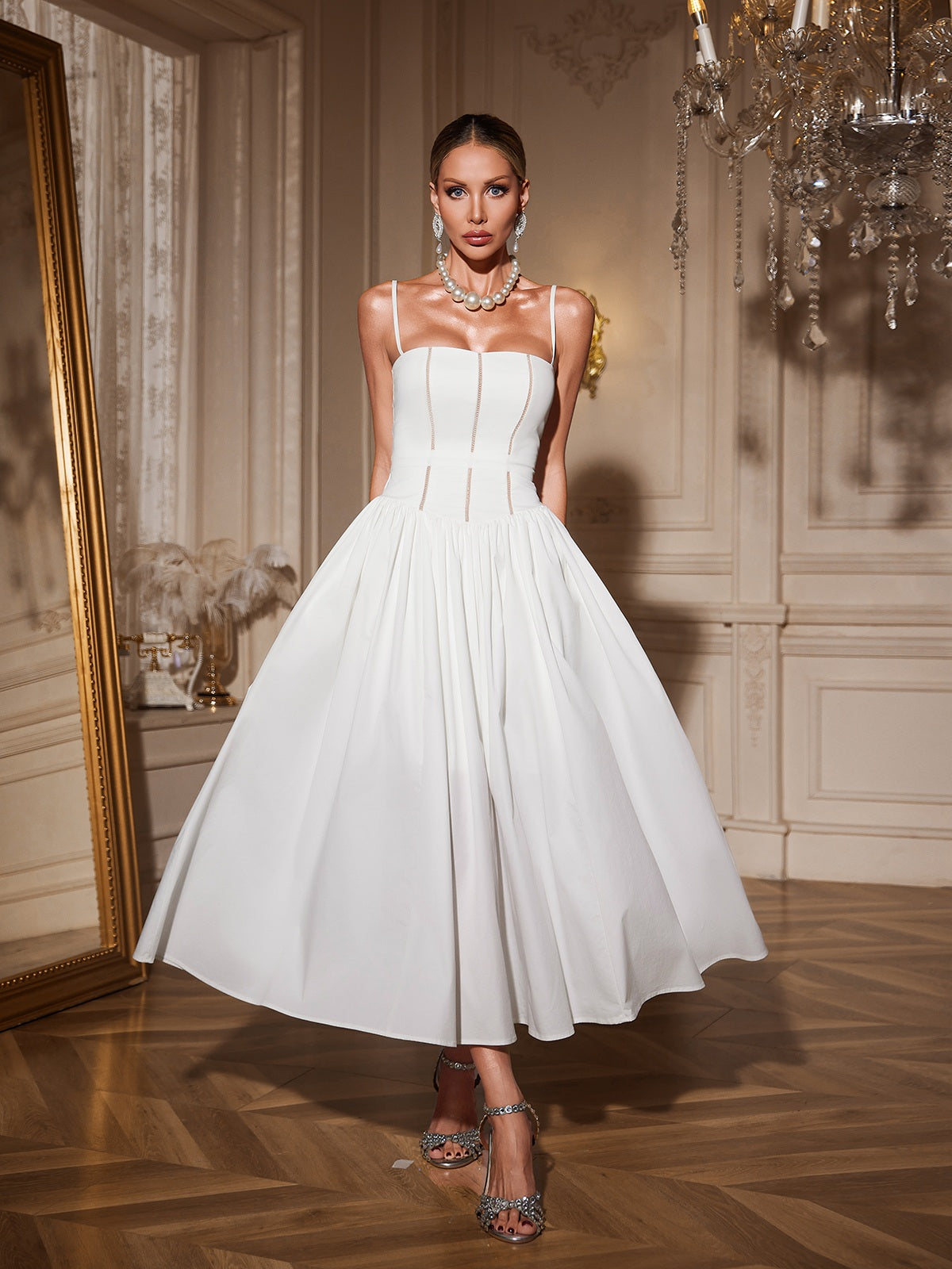 Akande Spaghetti Midi Dress