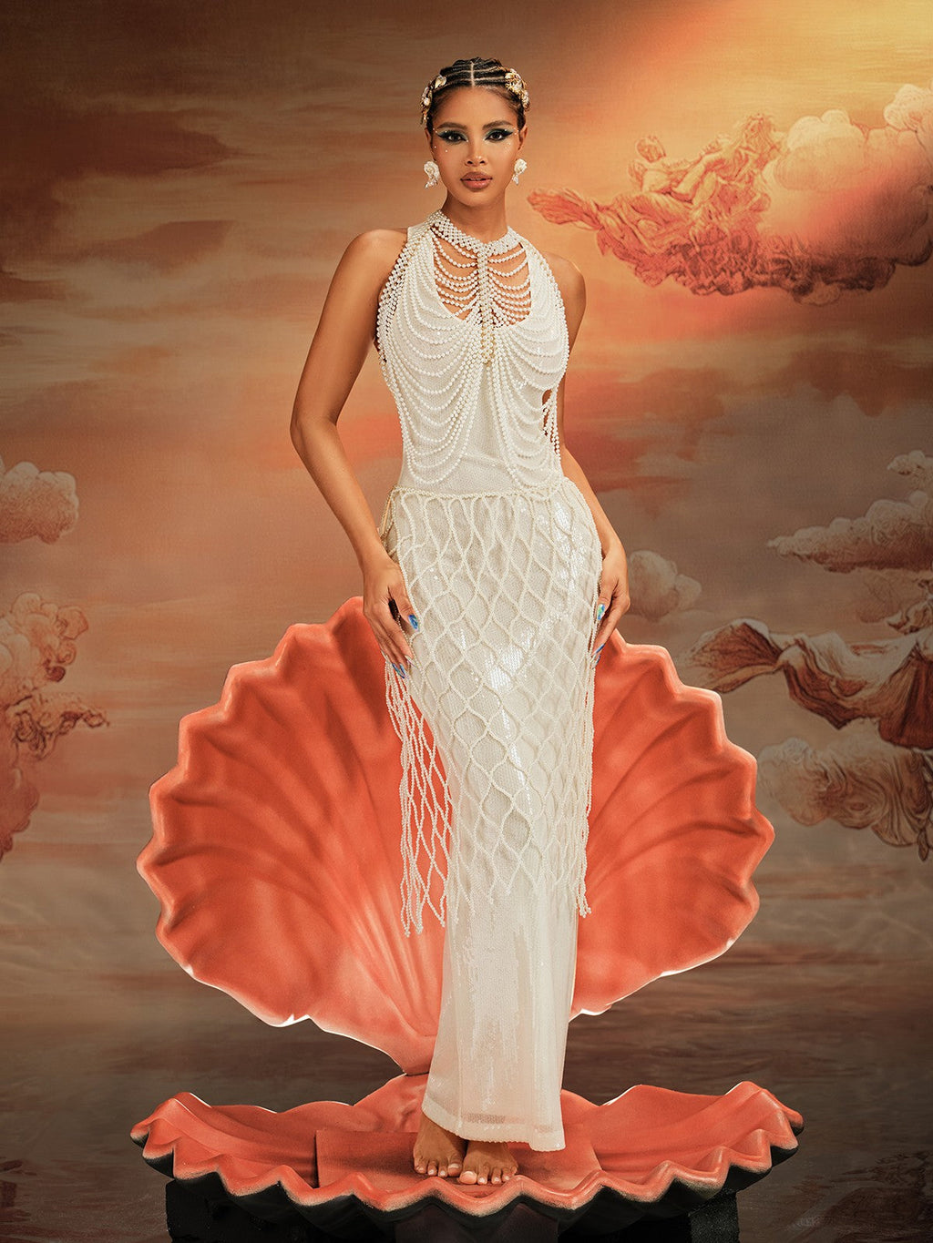 Akim Pearl Beaded Skirt