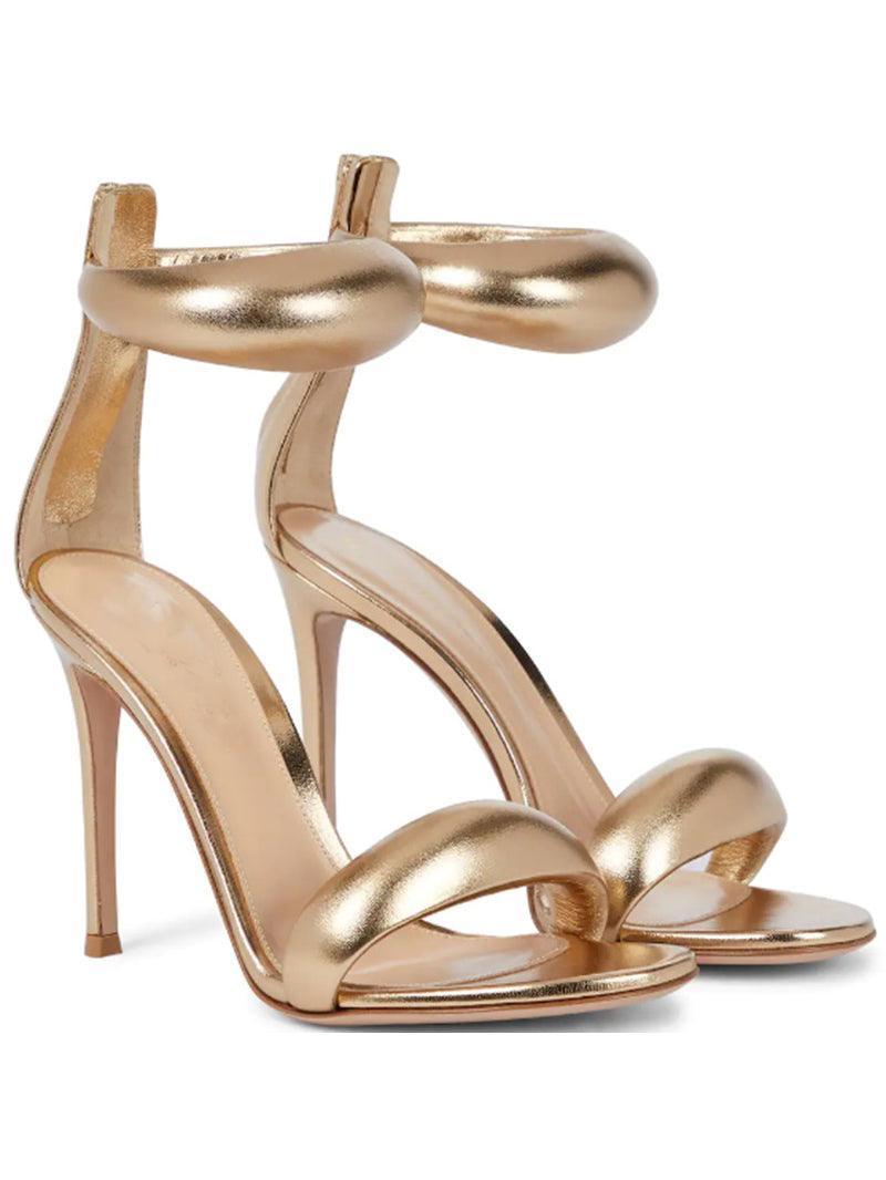 Aleena Gold Ankle Strap Sandals