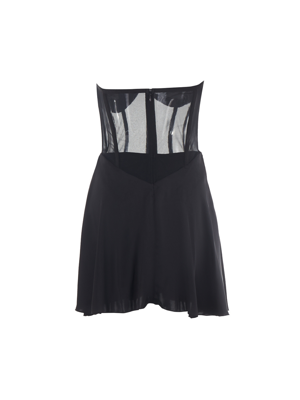 Alohi Strapless Corset Satin Mini Dress