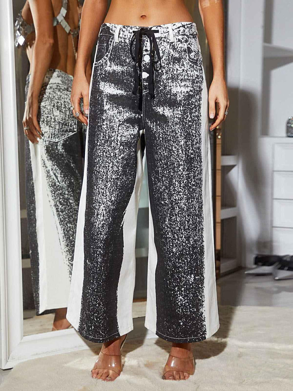 Anona Denim Pants In Black