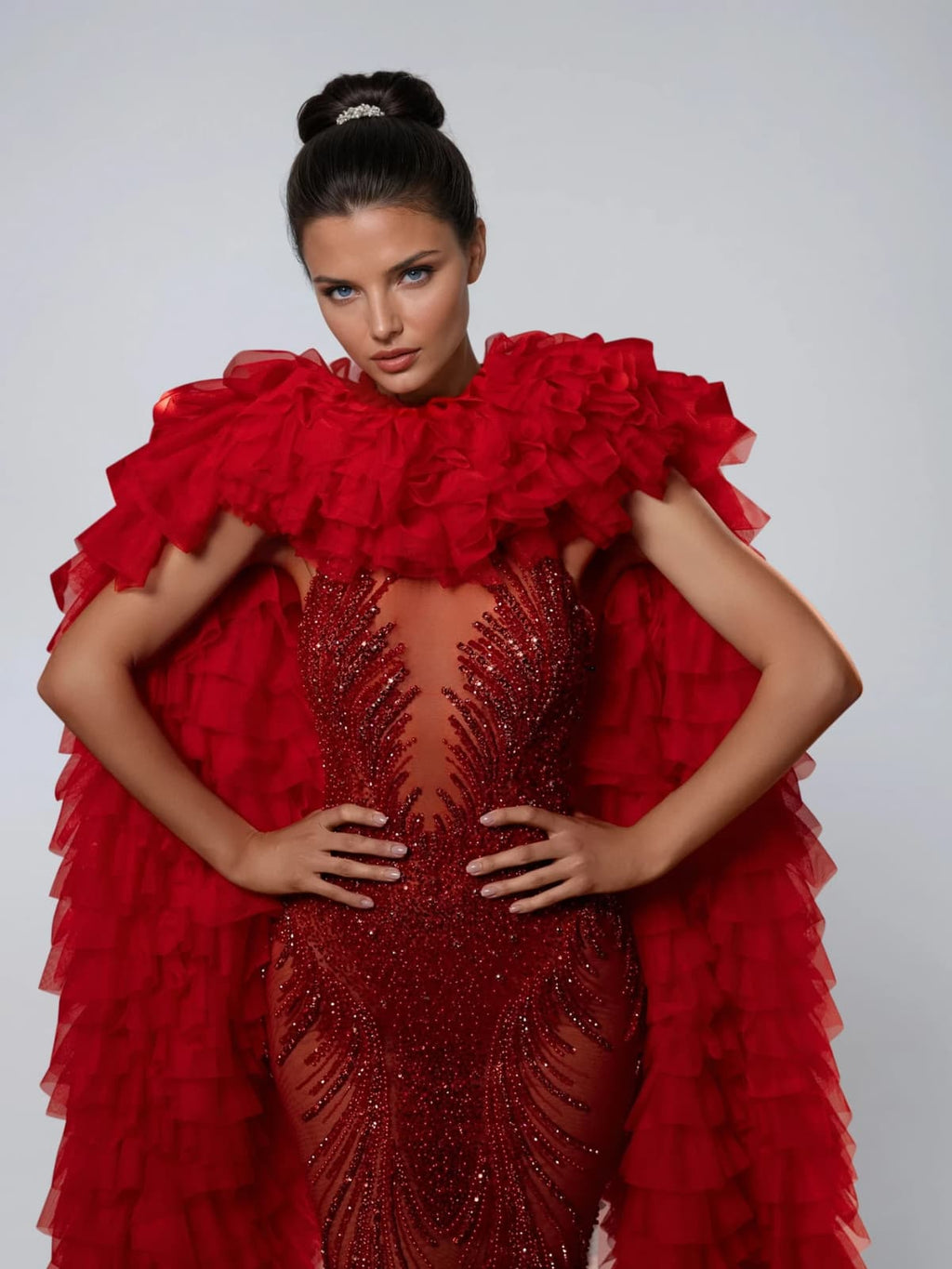 Banshee Sequin Mesh Maxi Dress