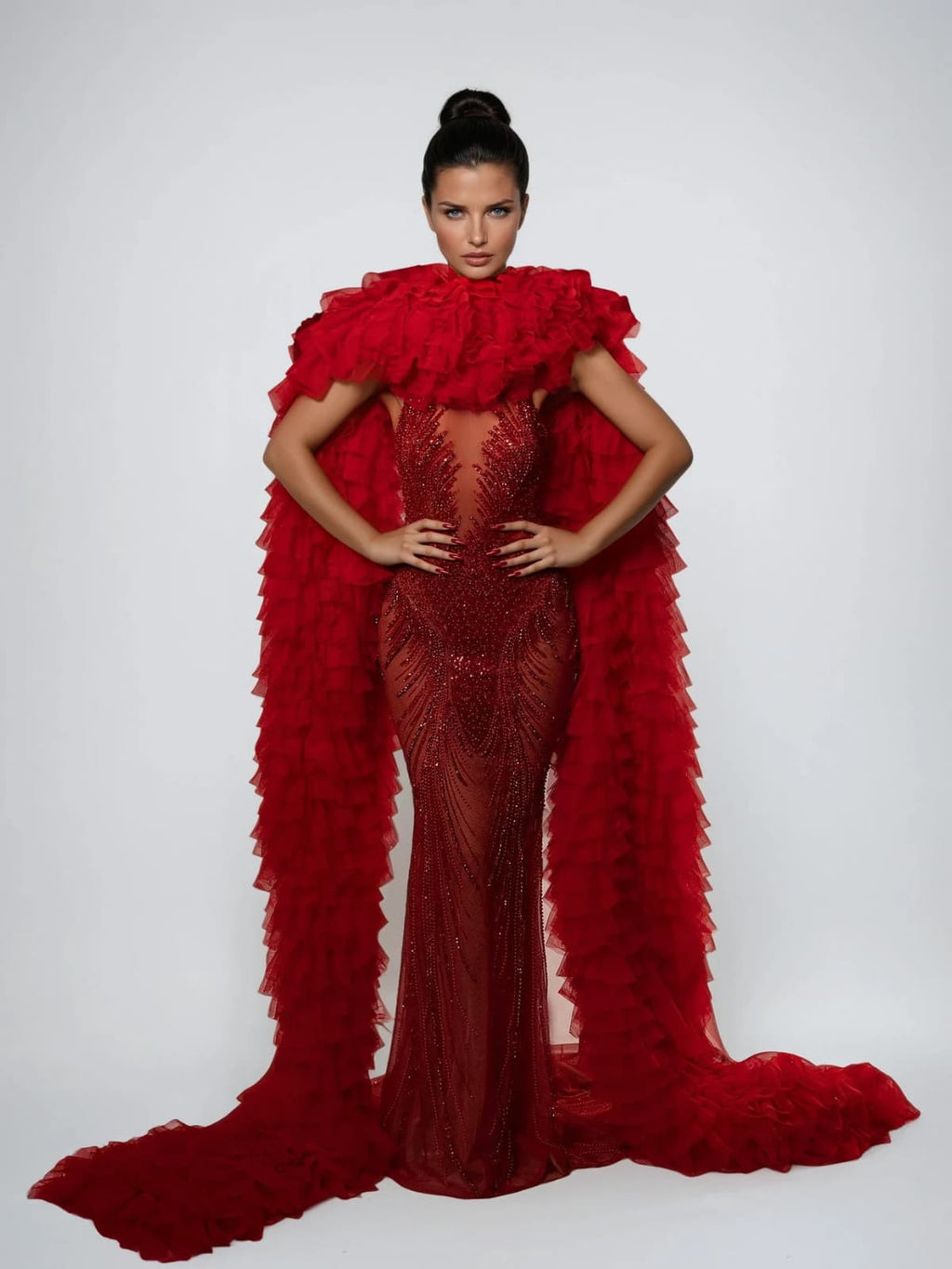 Banshee Sequin Mesh Maxi Dress