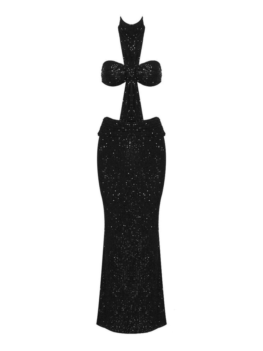 Becca Halterneck Sequin Maxi Dress