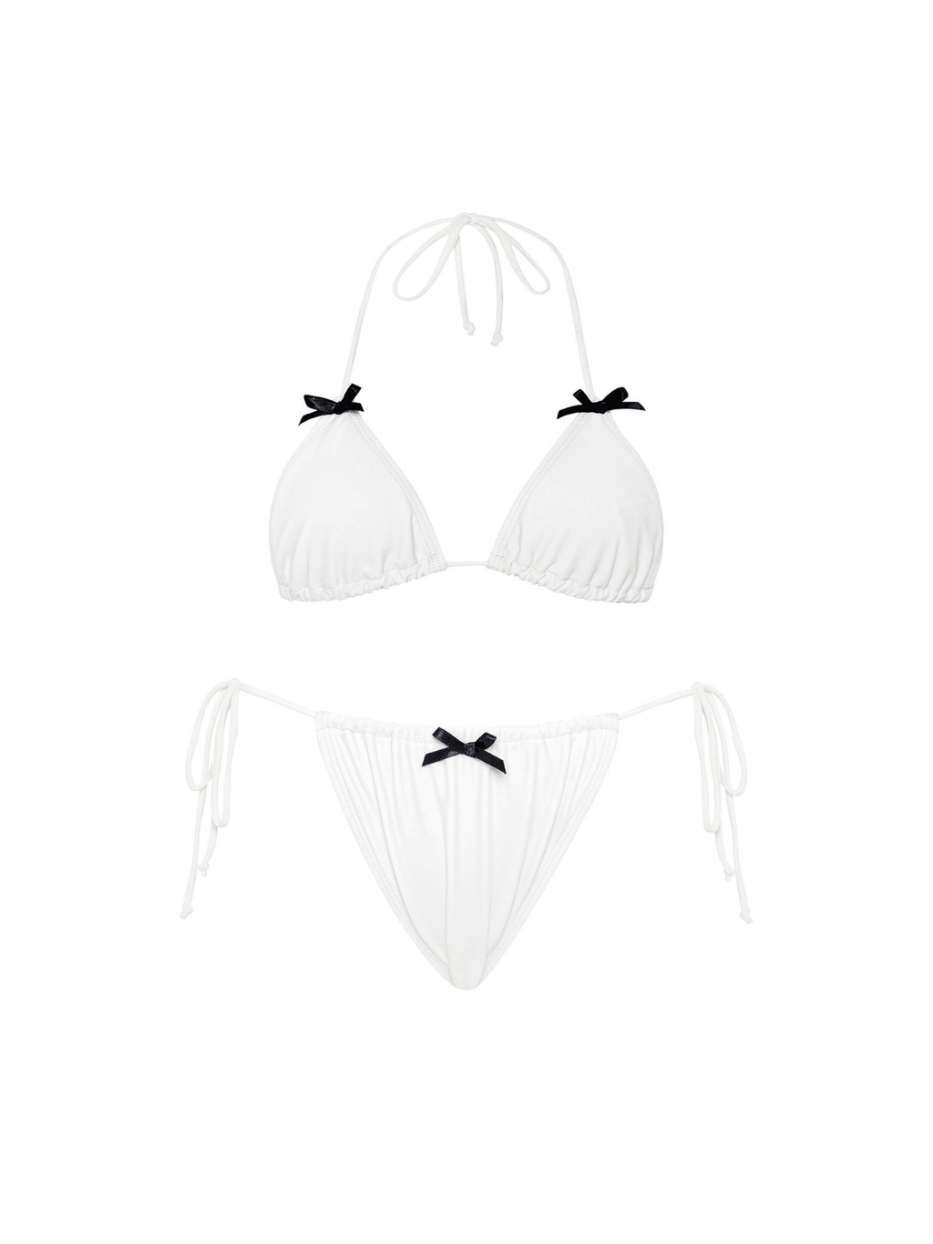 Brako Bow Bikini Two Piece Set In White