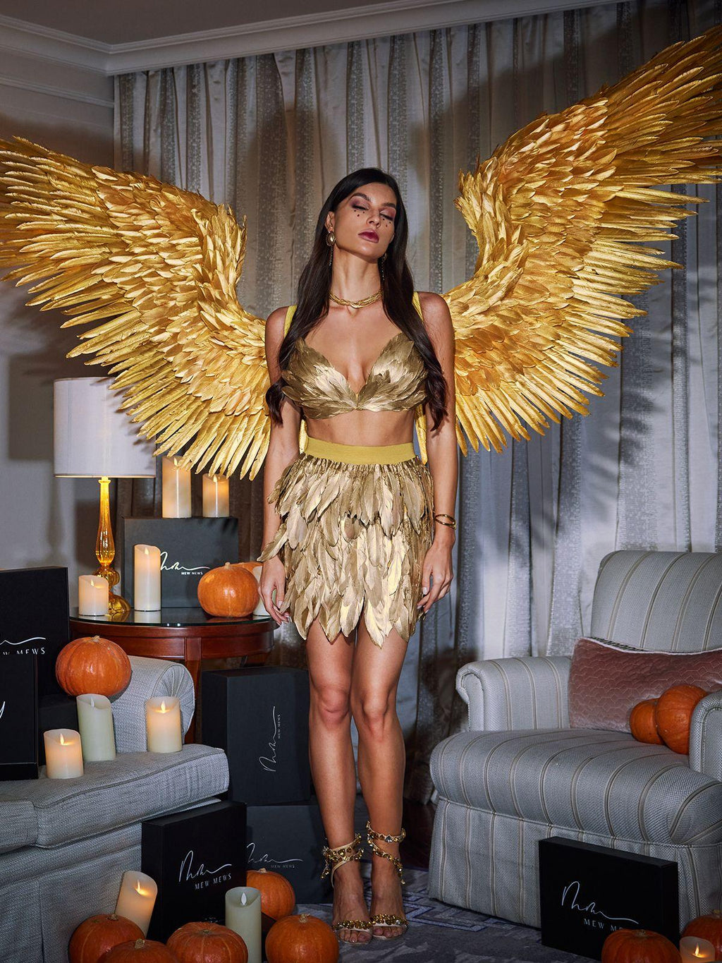 Brynhildr Angel Feather Wings In Gold