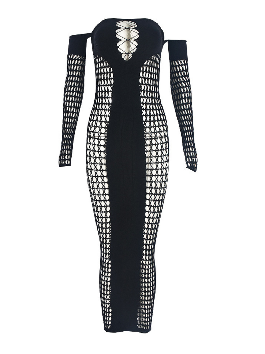 Brynviel Off Shoulder Cutout Midi Dress